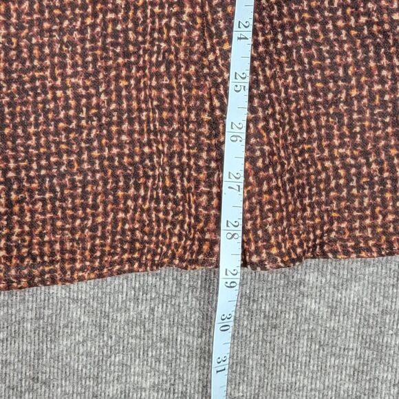 Kasper Skirt Womens 14 Brown & Black 100% Wool Lined Career Modest Flare Midi - Picture 7 of 11